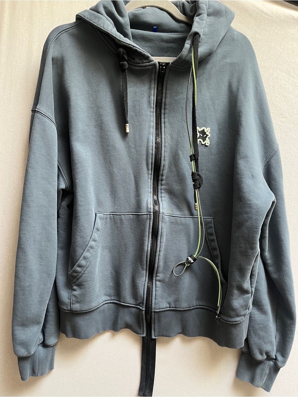 Ader Error SS20 Heavyweight Cotton Oversized Full Zip Hoodie XL